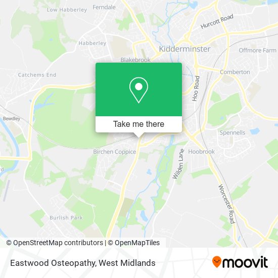 Eastwood Osteopathy map