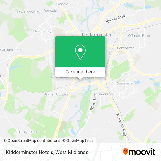 Kidderminster Hotels map