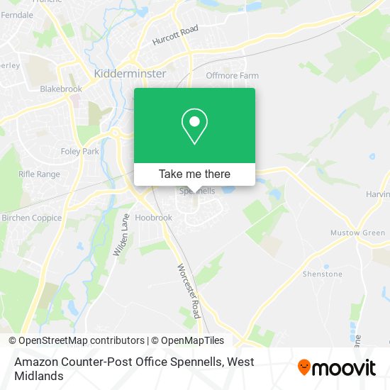 Amazon Counter-Post Office Spennells map