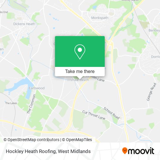 Hockley Heath Roofing map