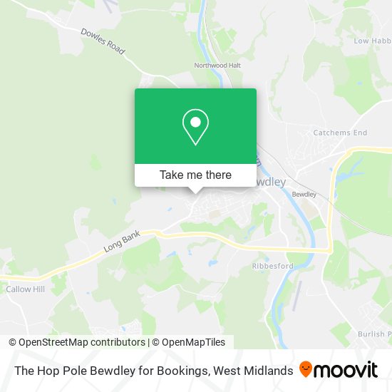 The Hop Pole Bewdley for Bookings map