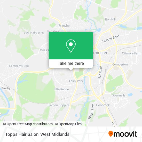 Topps Hair Salon map