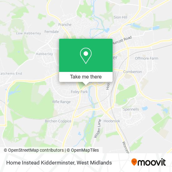Home Instead Kidderminster map