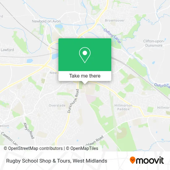 Rugby School Shop & Tours map