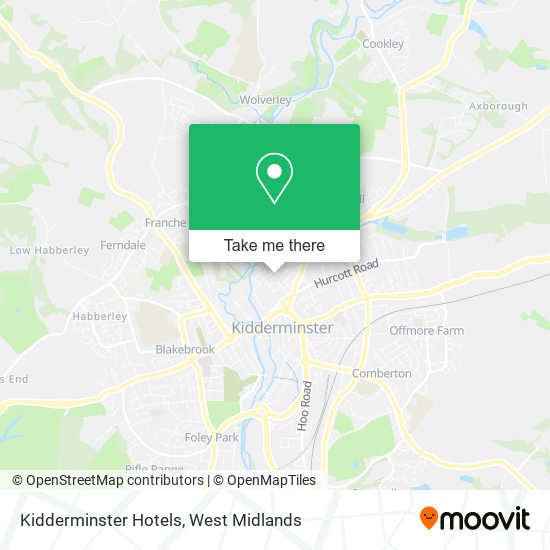 Kidderminster Hotels map