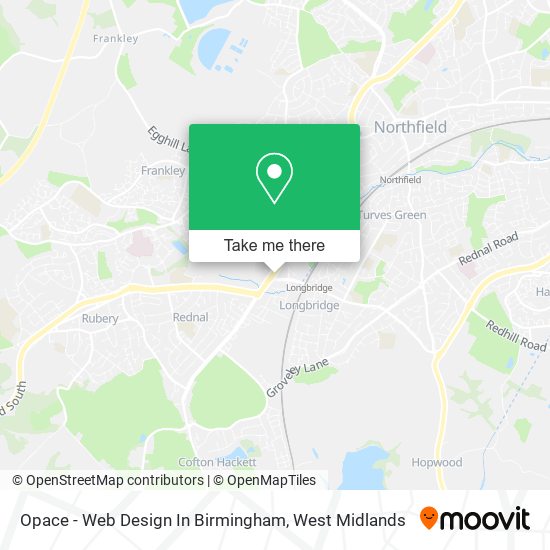Opace - Web Design In Birmingham map