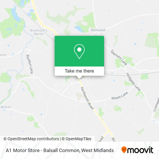 A1 Motor Store - Balsall Common map