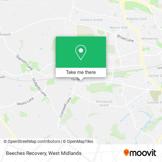 Beeches Recovery map