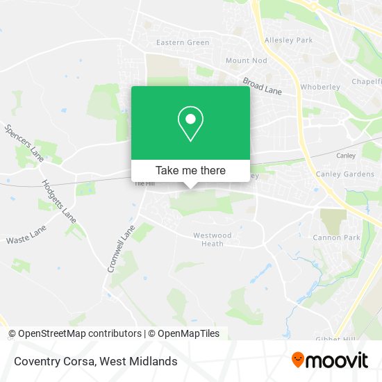 Coventry Corsa map