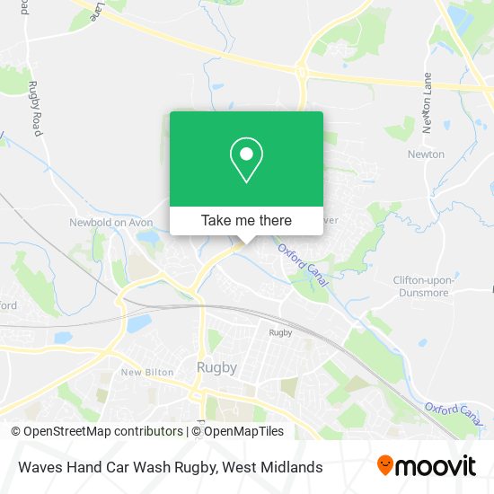 Waves Hand Car Wash Rugby map