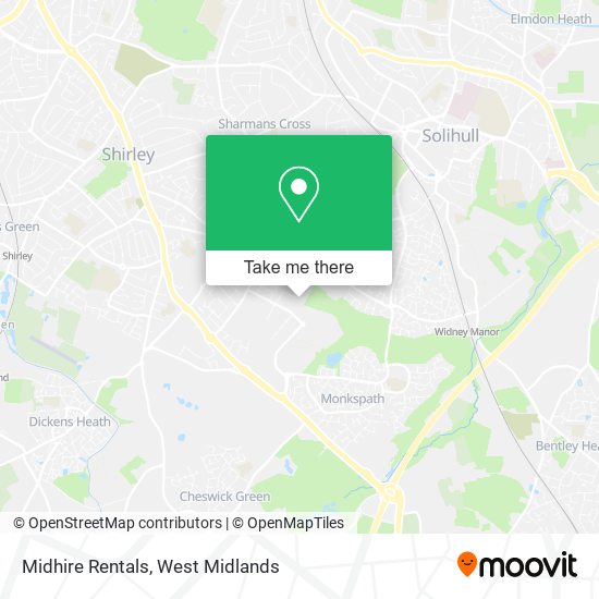 Midhire Rentals map