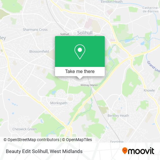 Beauty Edit Solihull map