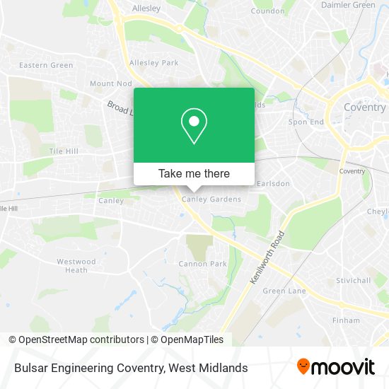 Bulsar Engineering Coventry map