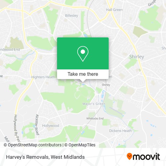 Harvey's Removals map