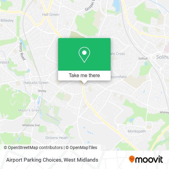 Airport Parking Choices map