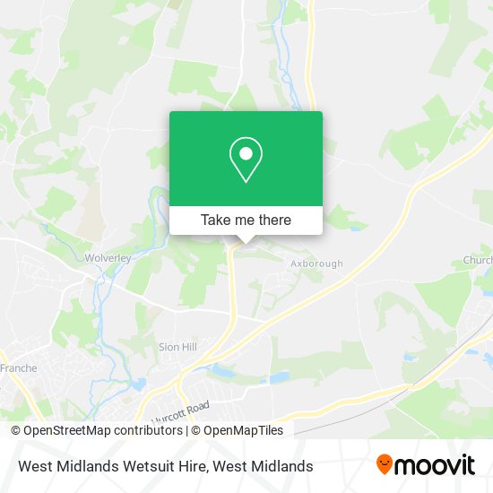 West Midlands Wetsuit Hire map