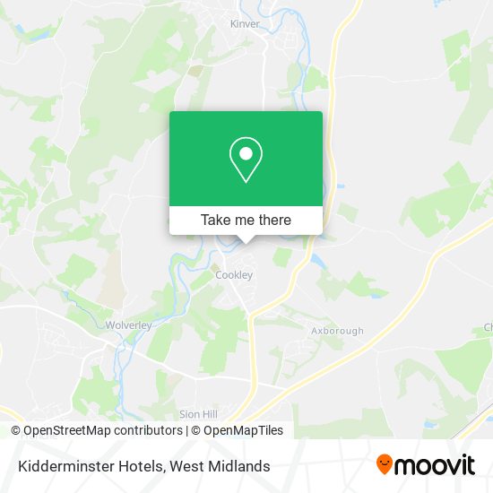 Kidderminster Hotels map