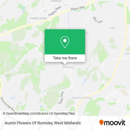 Austin Flowers Of Romsley map