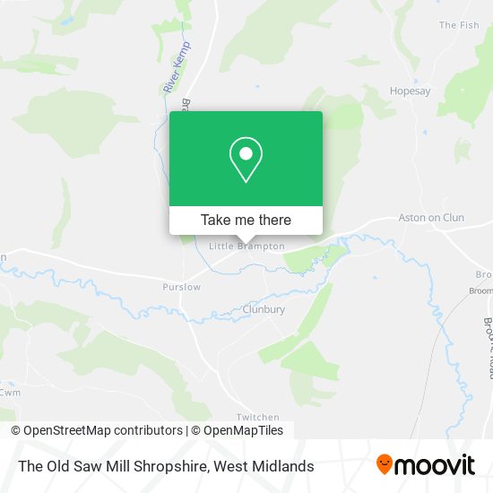 The Old Saw Mill Shropshire map