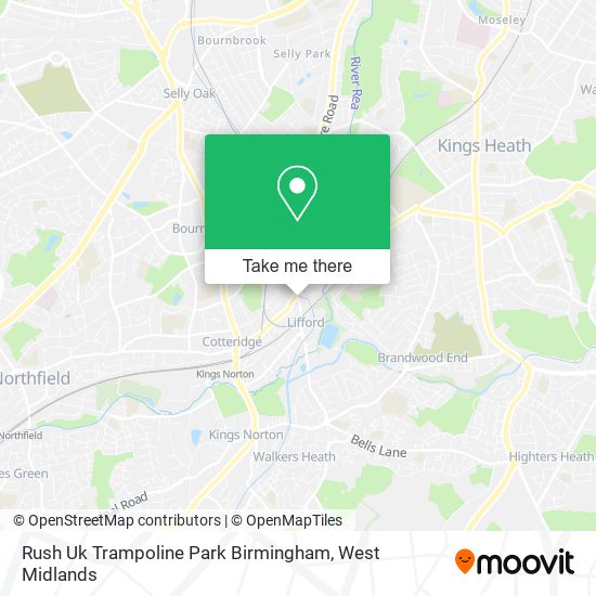 Rush Uk Trampoline Park Birmingham map