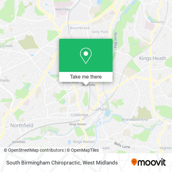 South Birmingham Chiropractic map