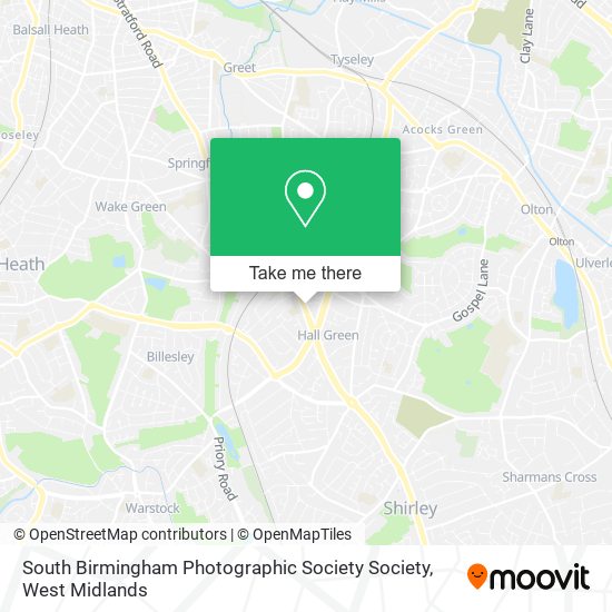 South Birmingham Photographic Society Society map