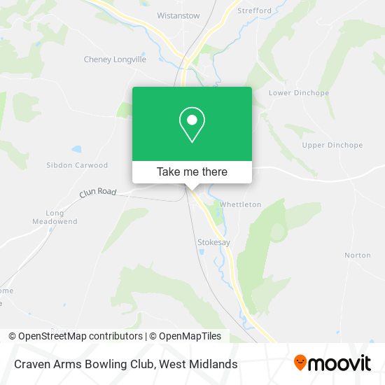Craven Arms Bowling Club map