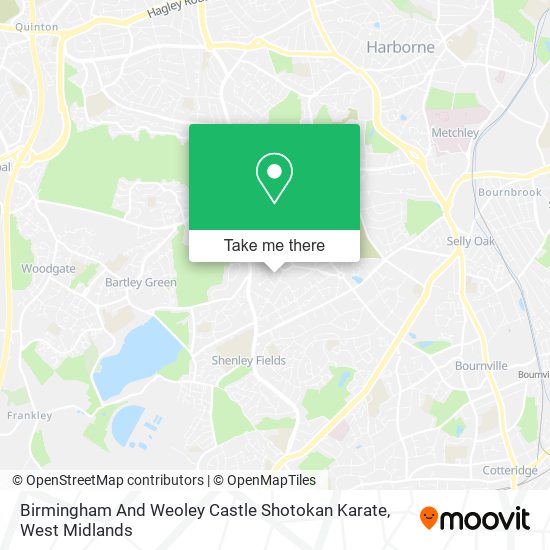 Birmingham And Weoley Castle Shotokan Karate map