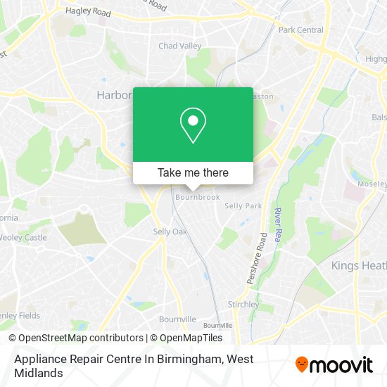 Appliance Repair Centre In Birmingham map