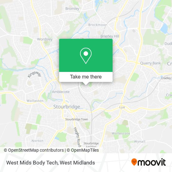 West Mids Body Tech map