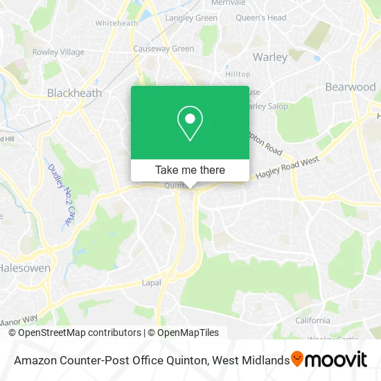 Amazon Counter-Post Office Quinton map