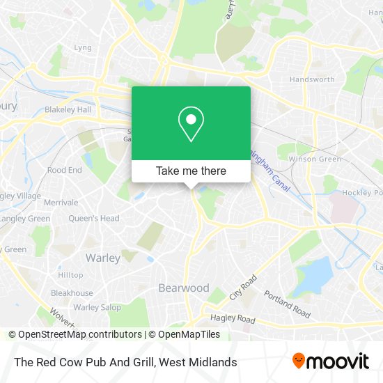 The Red Cow Pub And Grill map