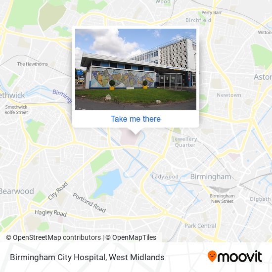 Birmingham City Hospital map