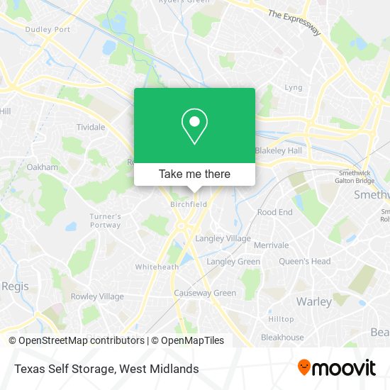Texas Self Storage map