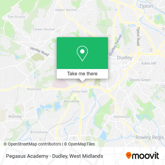 Pegasus Academy - Dudley map