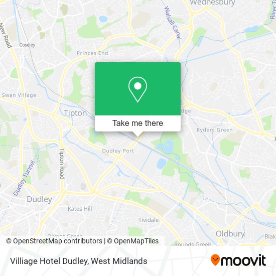 Villiage Hotel Dudley map