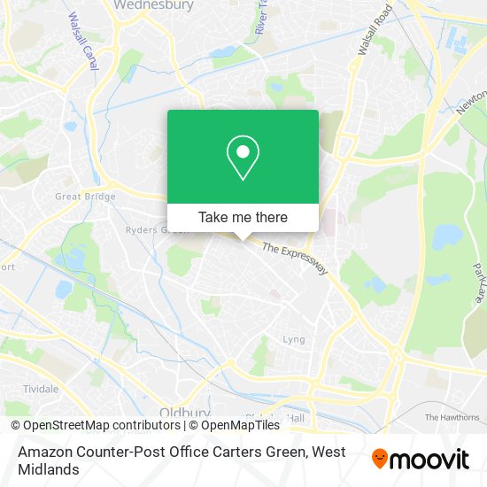 Amazon Counter-Post Office Carters Green map