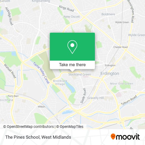 The Pines School map