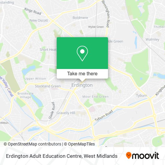 Erdington Adult Education Centre map