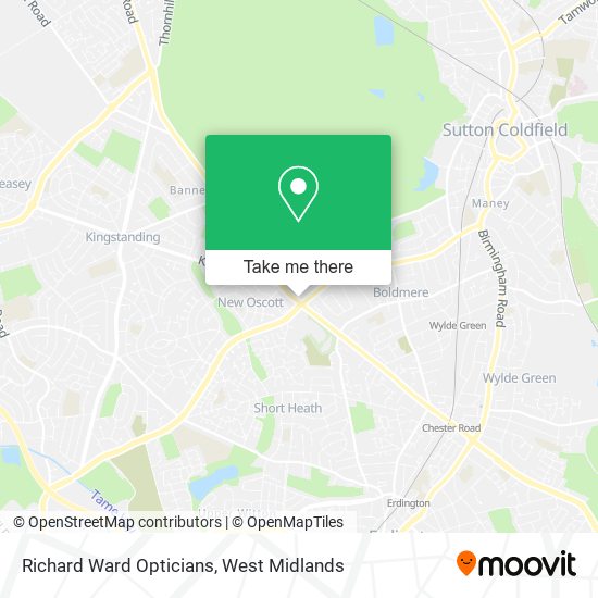 Richard Ward Opticians map