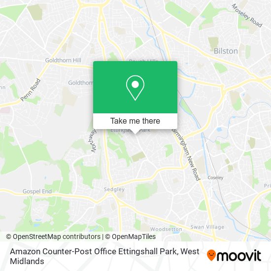 Amazon Counter-Post Office Ettingshall Park map