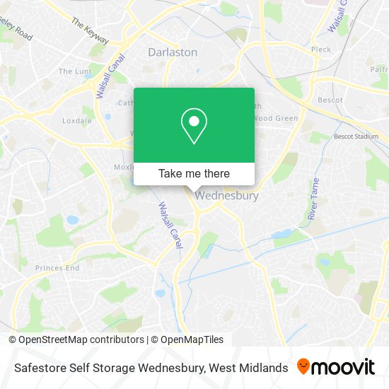 Safestore Self Storage Wednesbury map