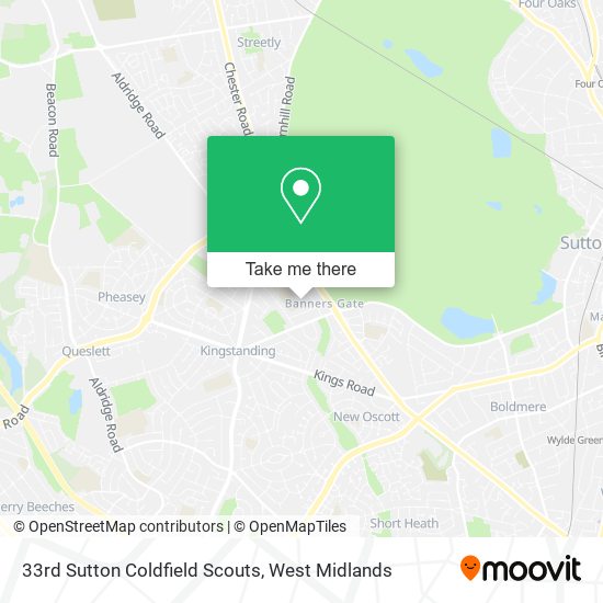 33rd Sutton Coldfield Scouts map