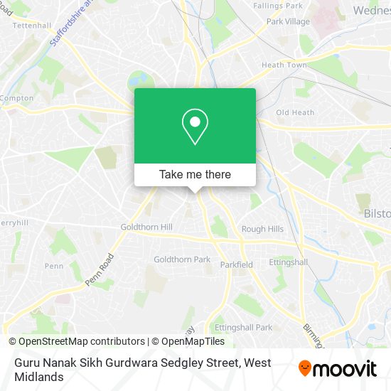 Guru Nanak Sikh Gurdwara Sedgley Street map