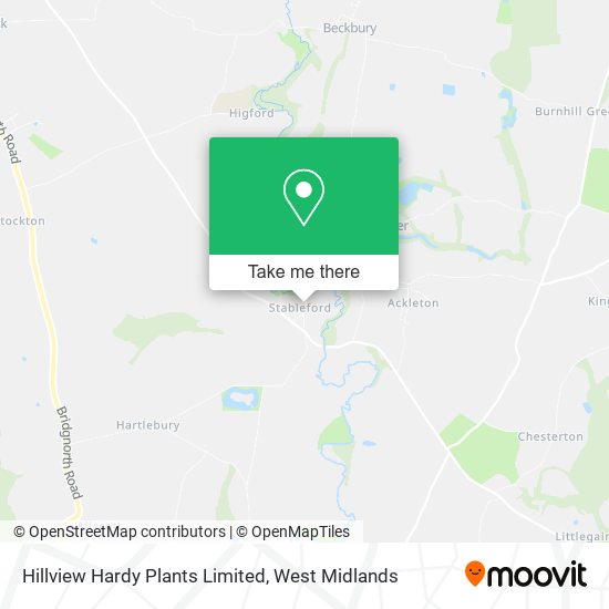 Hillview Hardy Plants Limited map