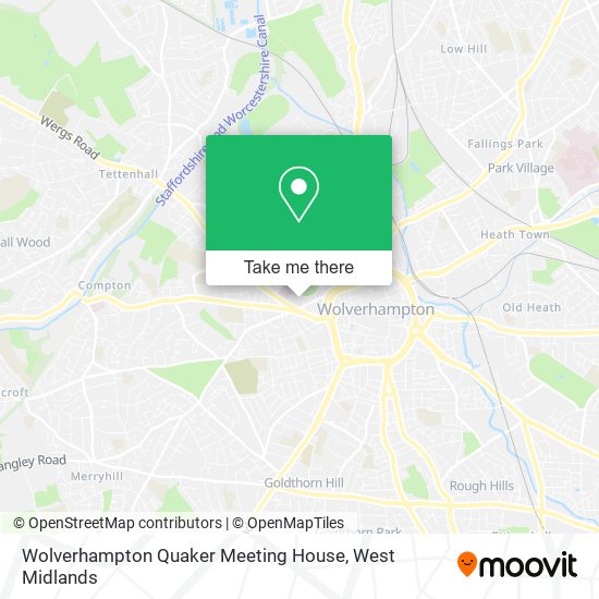 Wolverhampton Quaker Meeting House map