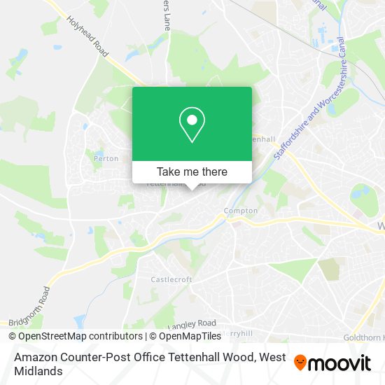 Amazon Counter-Post Office Tettenhall Wood map