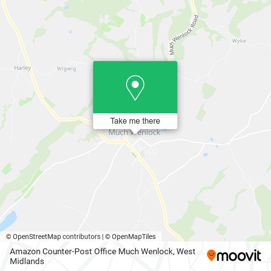 Amazon Counter-Post Office Much Wenlock map