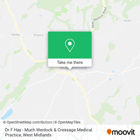 Dr F Hay - Much Wenlock & Cressage Medical Practice map