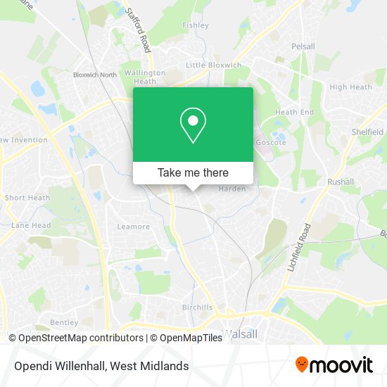 Opendi Willenhall map